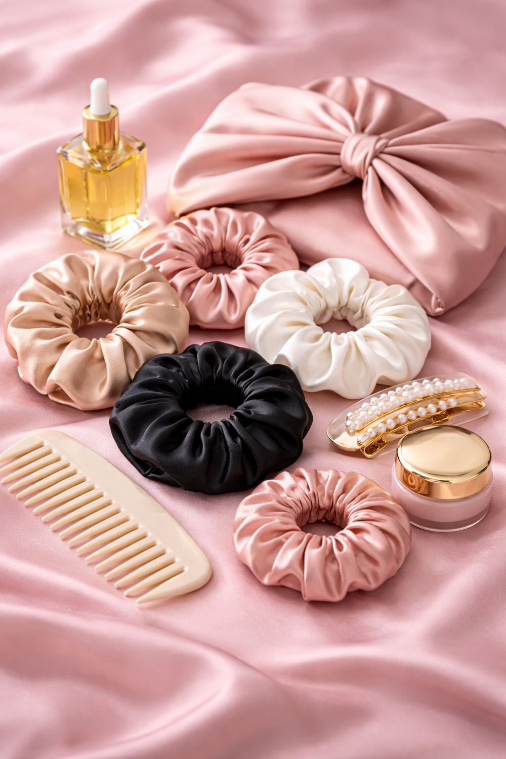 Hair Care Essentials – Silk Scrunchies, Bonnets & Protective Hair Accessories | FK Hairs